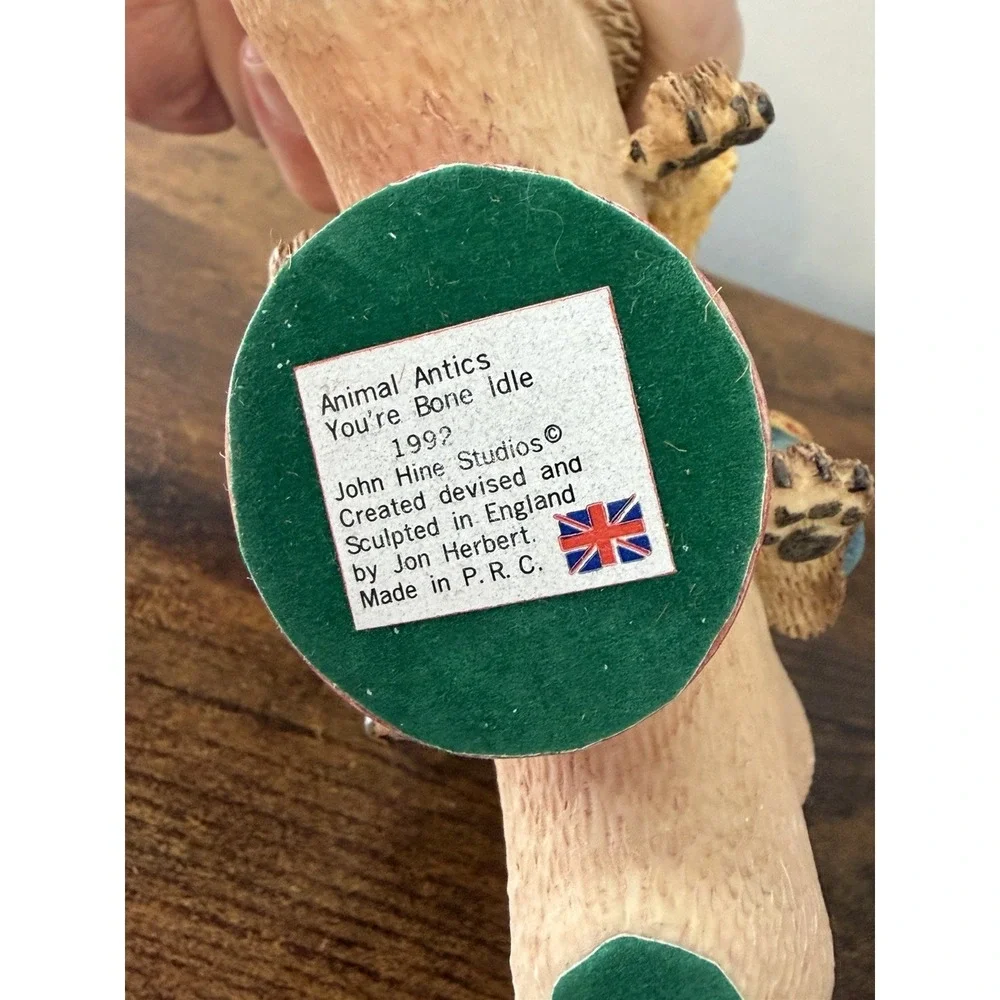 Animal Antics You're Bone Idle Dog Figurine 1992 Jon Herbert‎ Retired